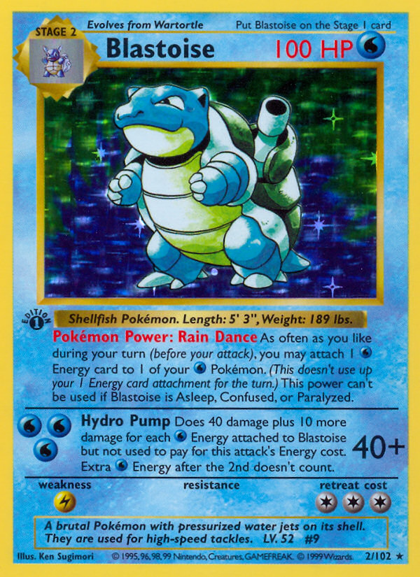 Blastoise Vintage Card