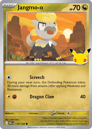 Jangmo-o Pokemon card #110 from 30th Celebration