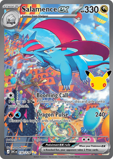 Salamence ex Pokemon card #156 from 30th Celebration