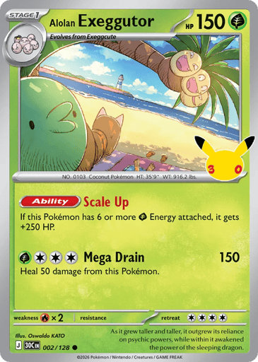 Alolan Exeggutor Pokemon card #2 from 30th Celebration
