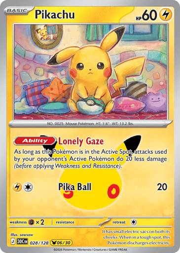 Pikachu Pokemon card #28 from 30th Celebration