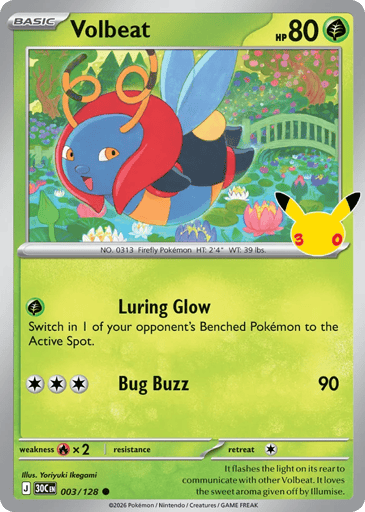 Volbeat Pokemon card #3 from 30th Celebration