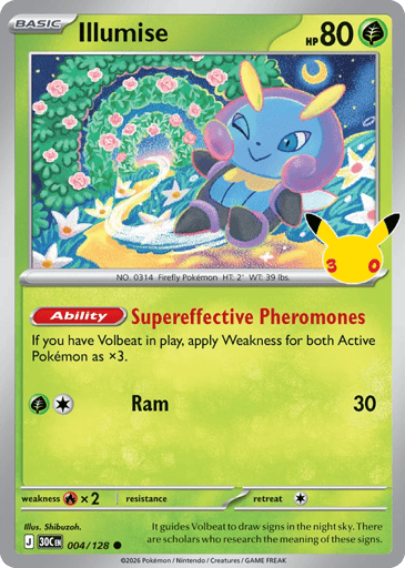 Illumise Pokemon card #4 from 30th Celebration
