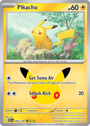 Pikachu Pokemon card #46 from 30th Celebration