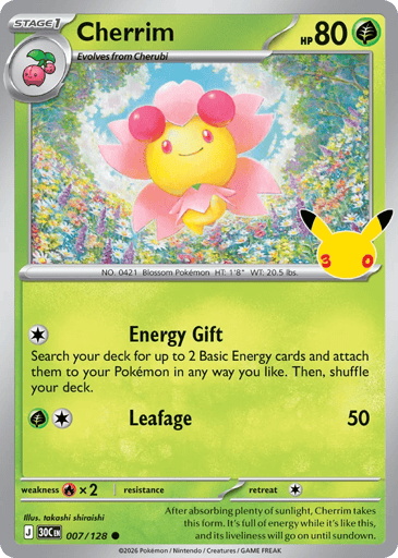 Cherrim Pokemon card #7 from 30th Celebration