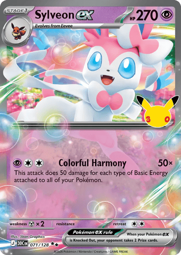Sylveon ex Pokemon card #71 from 30th Celebration