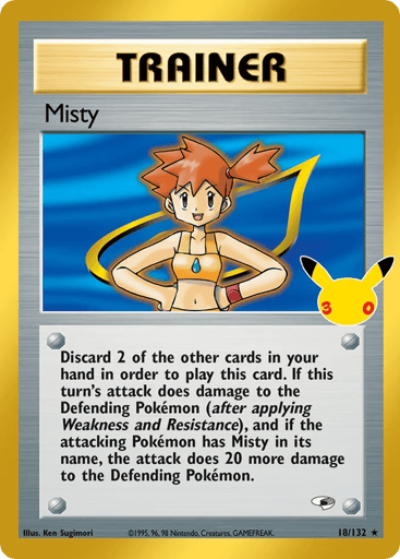 Misty Pokemon card #18 from 30th Celebration: Classic Collection