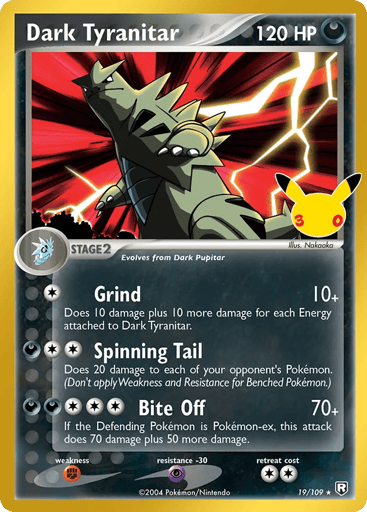 Dark Tyranitar Pokemon card #19 from 30th Celebration: Classic Collection