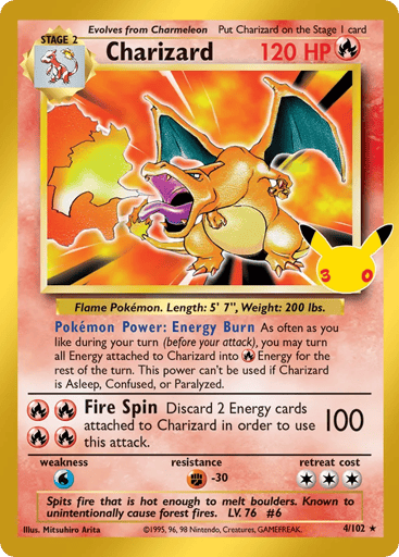Charizard Pokemon card #4 from 30th Celebration: Classic Collection