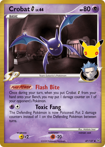 Crobat G Pokemon card #47 from 30th Celebration: Classic Collection