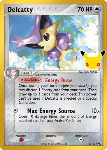 Delcatty Pokemon card #5 from 30th Celebration: Classic Collection