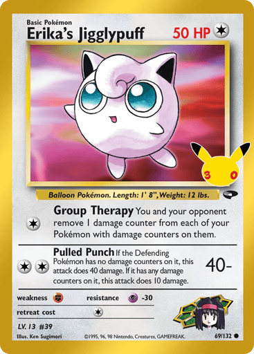 Erika's Jigglypuff Pokemon card #69 from 30th Celebration: Classic Collection