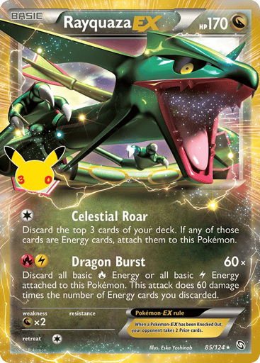 Rayquaza-EX Pokemon card #85 from 30th Celebration: Classic Collection