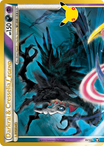 Darkrai & Cresselia LEGEND Pokemon card #99 from 30th Celebration: Classic Collection